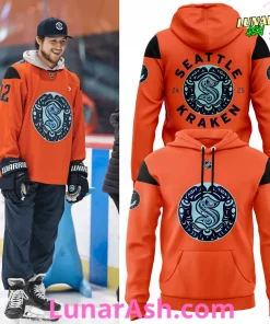 Seattle Kraken Tribal Orange 2025 Limited Edition Hoodie