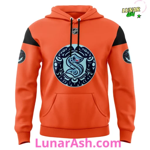 Seattle Kraken Tribal Orange 2025 Limited Edition Hoodie