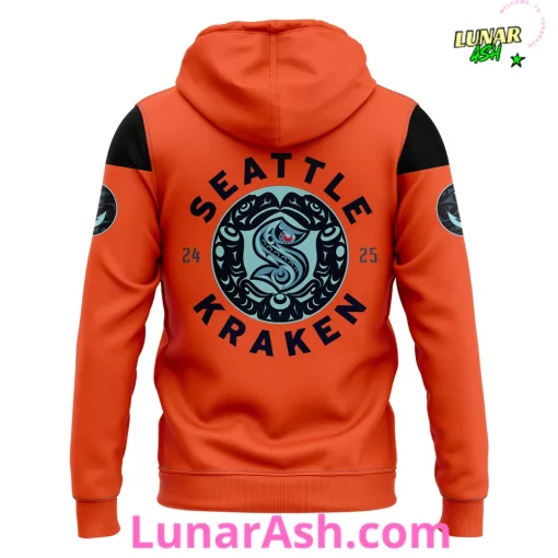Seattle Kraken Tribal Orange 2025 Limited Edition Hoodie