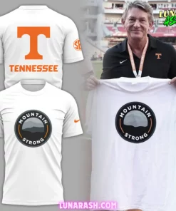 Tennessee Volunteers Mountain Strong 2024 White T Shirt 1
