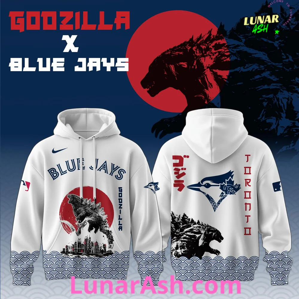 Toronto Blue Jays 2025 Japan x Godzilla Hoodie Toronto Blue Jays 2025 Japan x Godzilla Hoodie