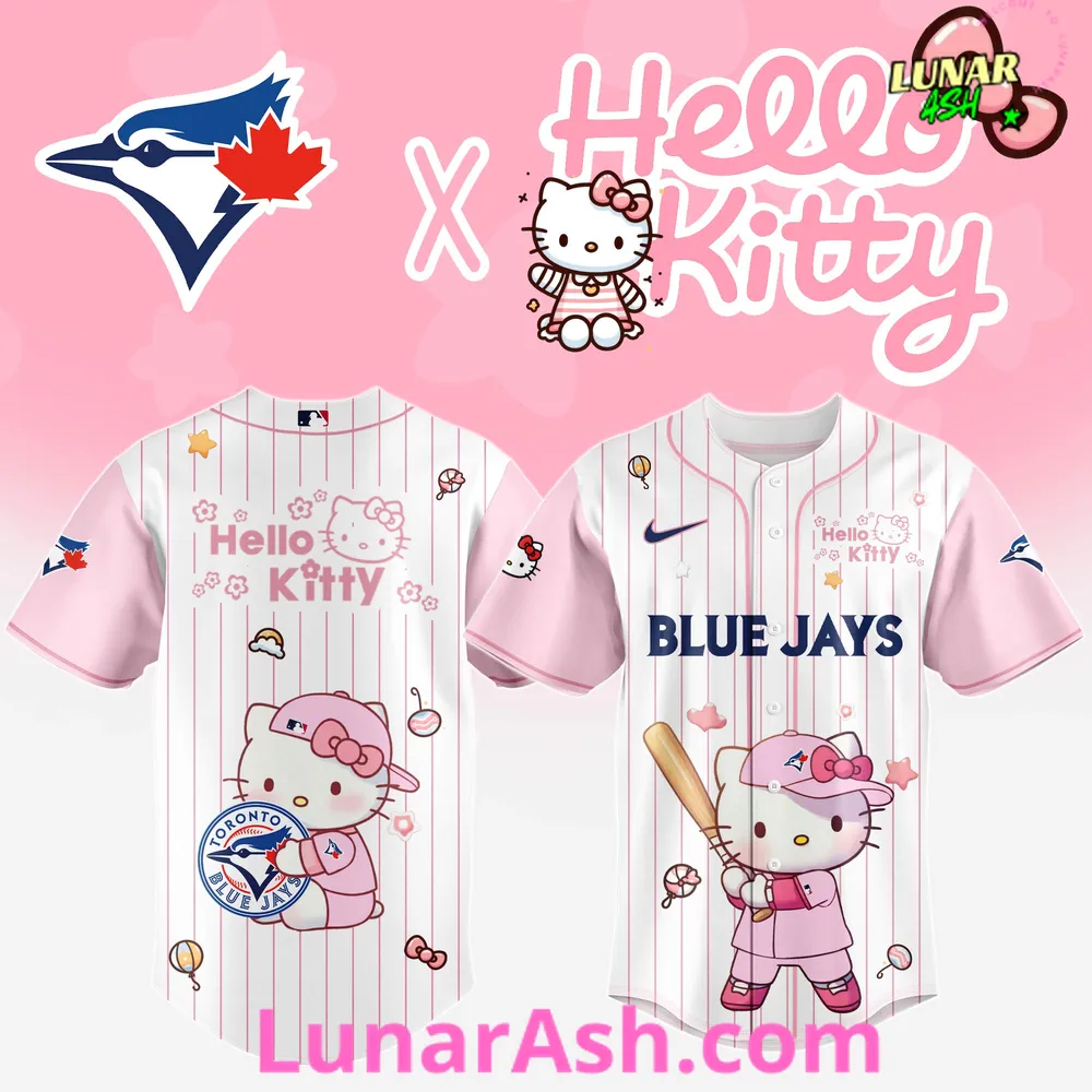 Toronto Blue Jays Cute Hello Kitty Baseball Jersey Toronto Blue Jays Cute Hello Kitty Baseball Jersey