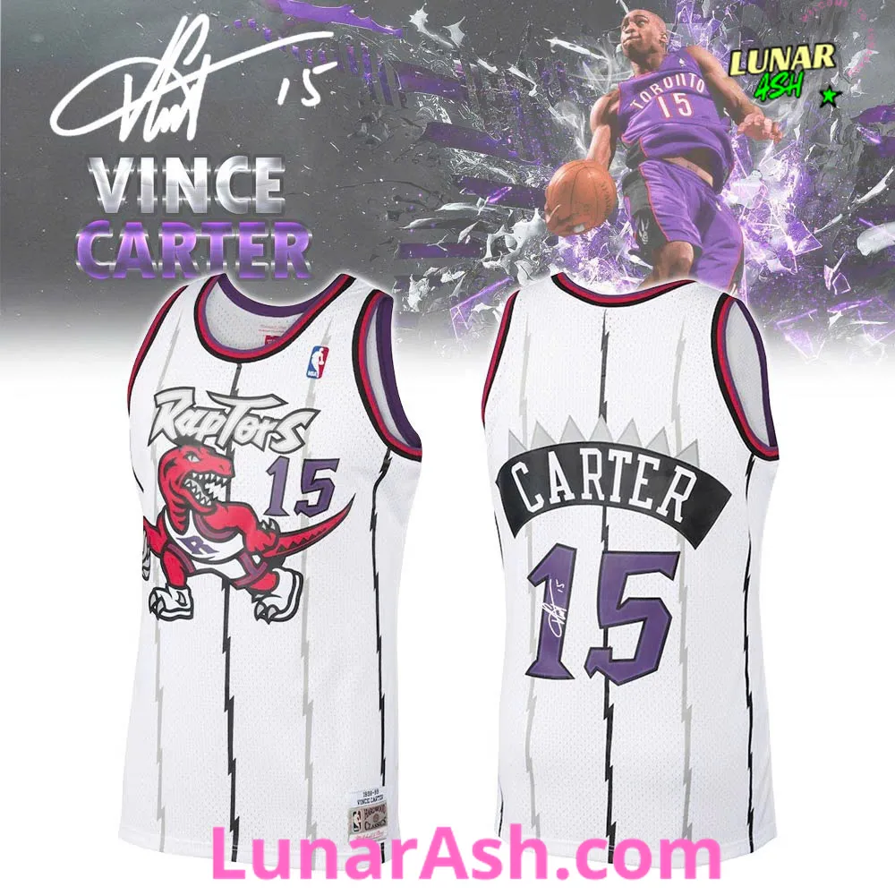 Toronto Raptors Vince Carter Signature White Basketball Jersey Toronto Raptors Vince Carter Signature White Basketball Jersey