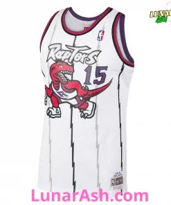 Toronto Raptors Vince Carter Signature White Basketball Jersey
