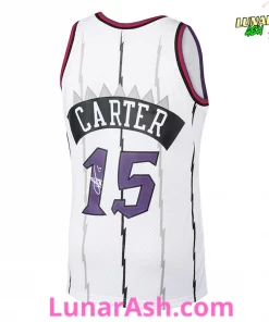 Toronto Raptors Vince Carter Signature White Basketball Jersey 3