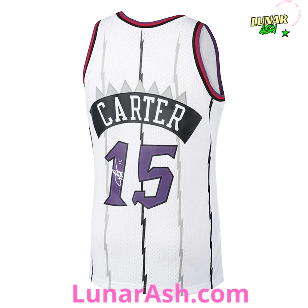 Toronto Raptors Vince Carter Signature White Basketball Jersey Toronto Raptors Vince Carter Signature White Basketball Jersey