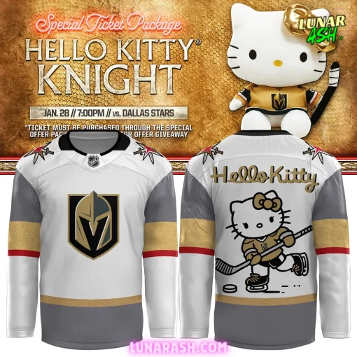 Vegas Golden Knights x Hello Kitty 2024 Hockey Jersey