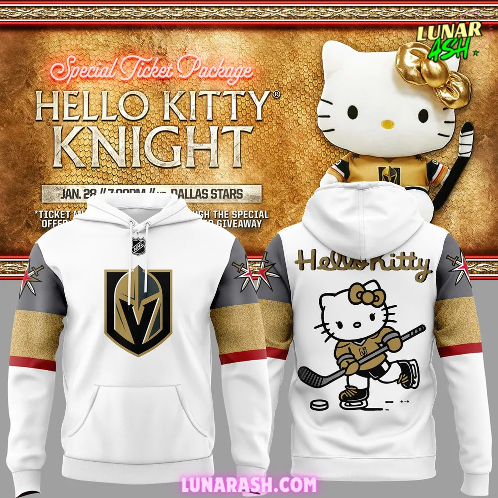 Vegas Golden Knights x Hello Kitty 2024 Hoodie Vegas Golden Knights x Hello Kitty 2024 Hoodie