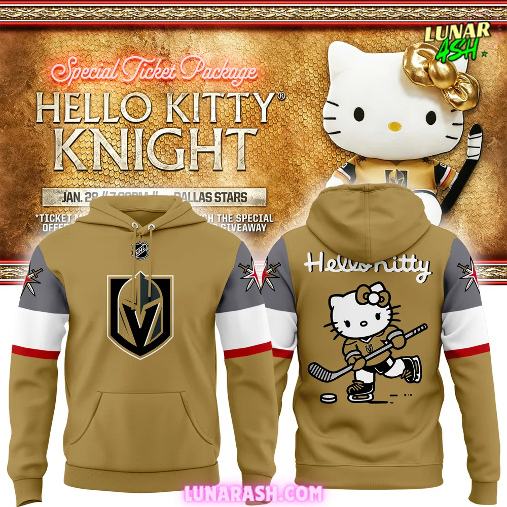 Vegas Golden Knights x Hello Kitty 2024 Special Hoodie Vegas Golden Knights x Hello Kitty 2024 Special Hoodie