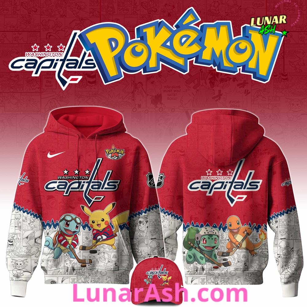 Washington Capitals x Pokémon Limited Edition Hoodie Washington Capitals x Pokémon Limited Edition Hoodie