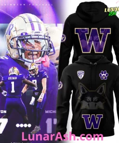 Washington Huskies Football 2024 Black Hoodie 1