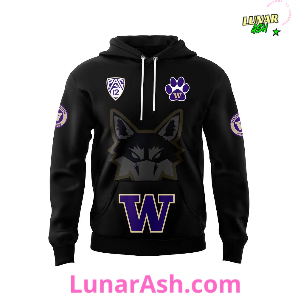 Washington Huskies Football 2024 Black Hoodie Washington Huskies Football 2024 Black Hoodie