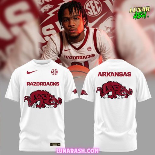 Arkansas Razorbacks Basketball New Version 2024 White T-Shirt