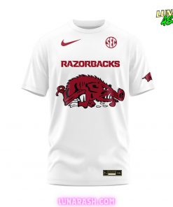 Arkansas Razorbacks Basketball New Version 2024 White T-Shirt