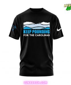 Carolina Panthers Keep Pounding 2024 Black T-Shirt