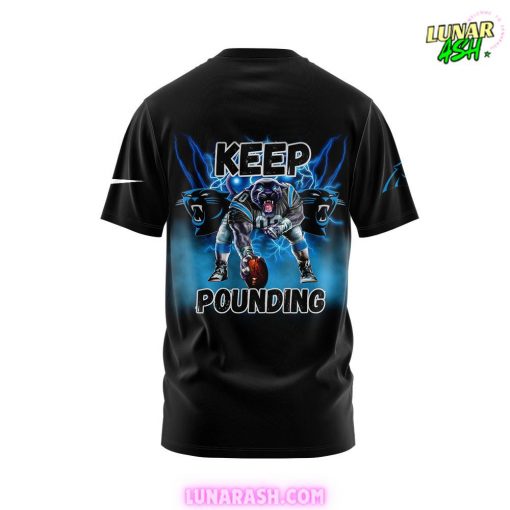 Carolina Panthers Keep Pounding 2024 Black T-Shirt