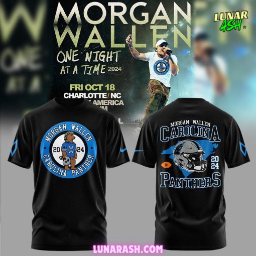 Carolina Panthers Morgan Wallen 2024 Black T-Shirt