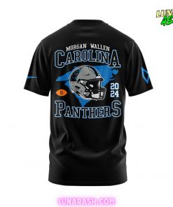 Carolina Panthers Morgan Wallen 2024 Black T Shirt 3