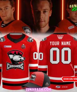 Charlotte Checkers 2025 Custom Red Special Hockey Jersey