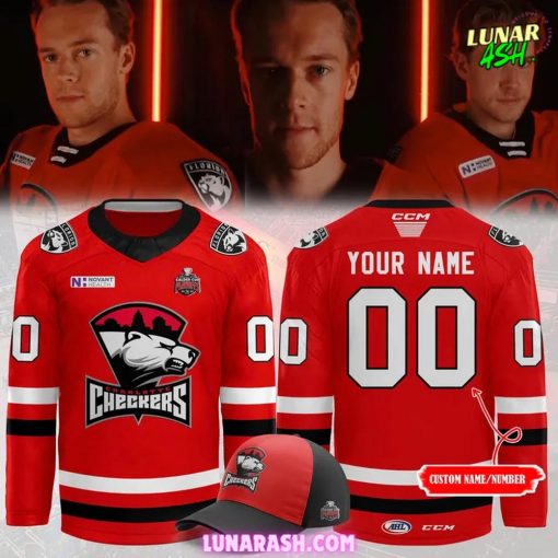 Charlotte Checkers 2025 Custom Red Special Hockey Jersey