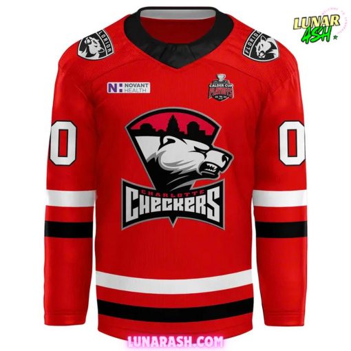 Charlotte Checkers 2025 Custom Red Special Hockey Jersey