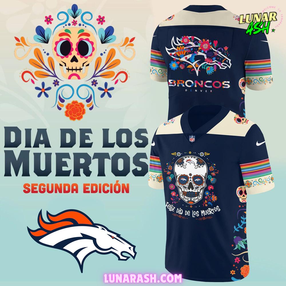 Denver Broncos MLB Dia De Los Muertos Football Jersey Denver Broncos MLB Dia De Los Muertos Football Jersey
