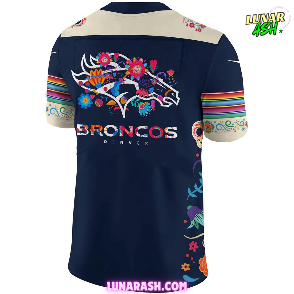 Denver Broncos MLB Dia De Los Muertos Football Jersey Denver Broncos MLB Dia De Los Muertos Football Jersey