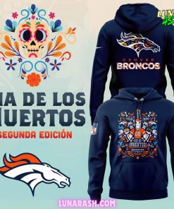 Denver Broncos MLB Día De Los Muertos Hoodie
