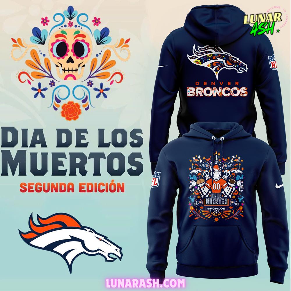 Denver Broncos MLB Día De Los Muertos Hoodie Denver Broncos MLB Día De Los Muertos Hoodie