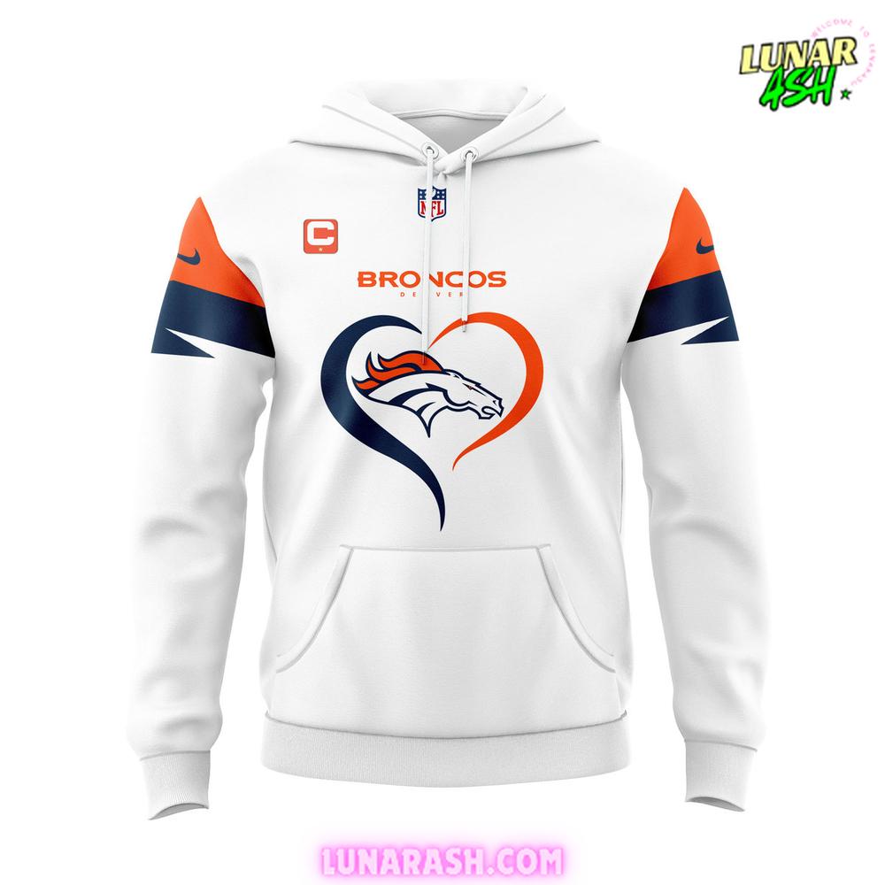 Denver Broncos New Version 2024 White Hoodie Denver Broncos New Version 2024 White Hoodie