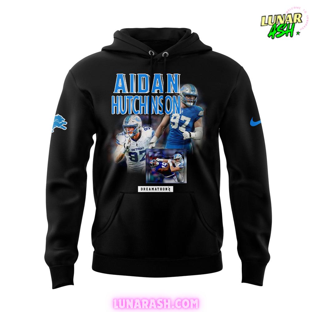 Detroit Lions Aidan Hutchinson Dreamathon Limited 2024 Hoodie Detroit Lions Aidan Hutchinson Dreamathon Limited 2024 Hoodie