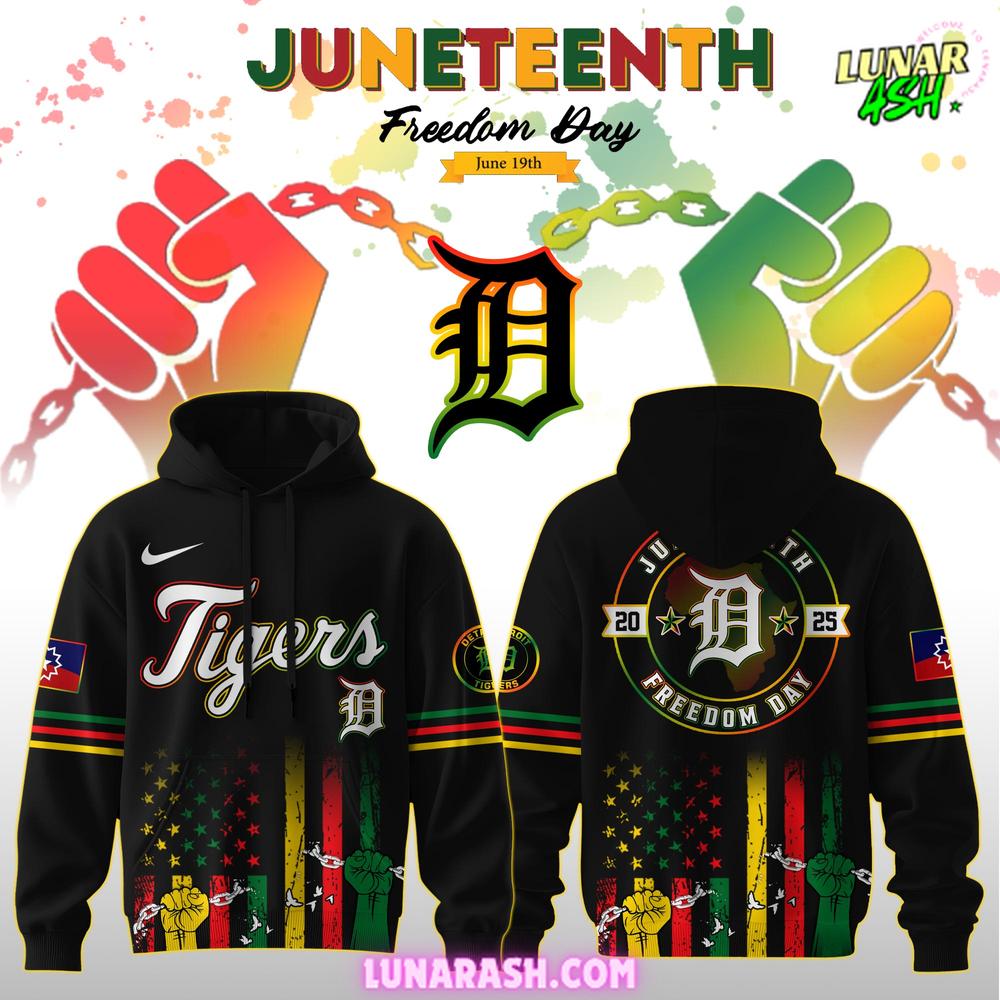 Detroit Tigers Juneteenth Day 2025 Special Hoodie Detroit Tigers Juneteenth Day 2025 Special Hoodie