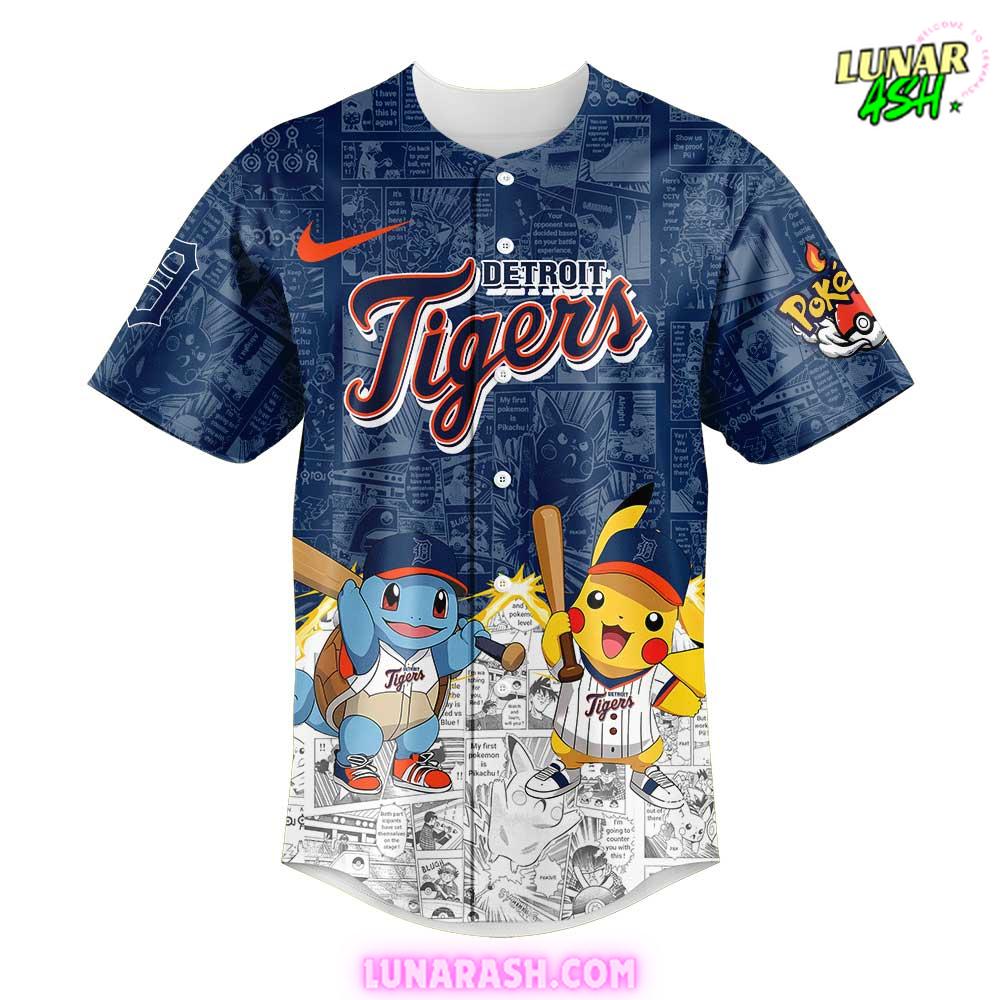 Detroit Tigers x Pokémon Night Special Baseball Jersey Detroit Tigers x Pokémon Night Special Baseball Jersey