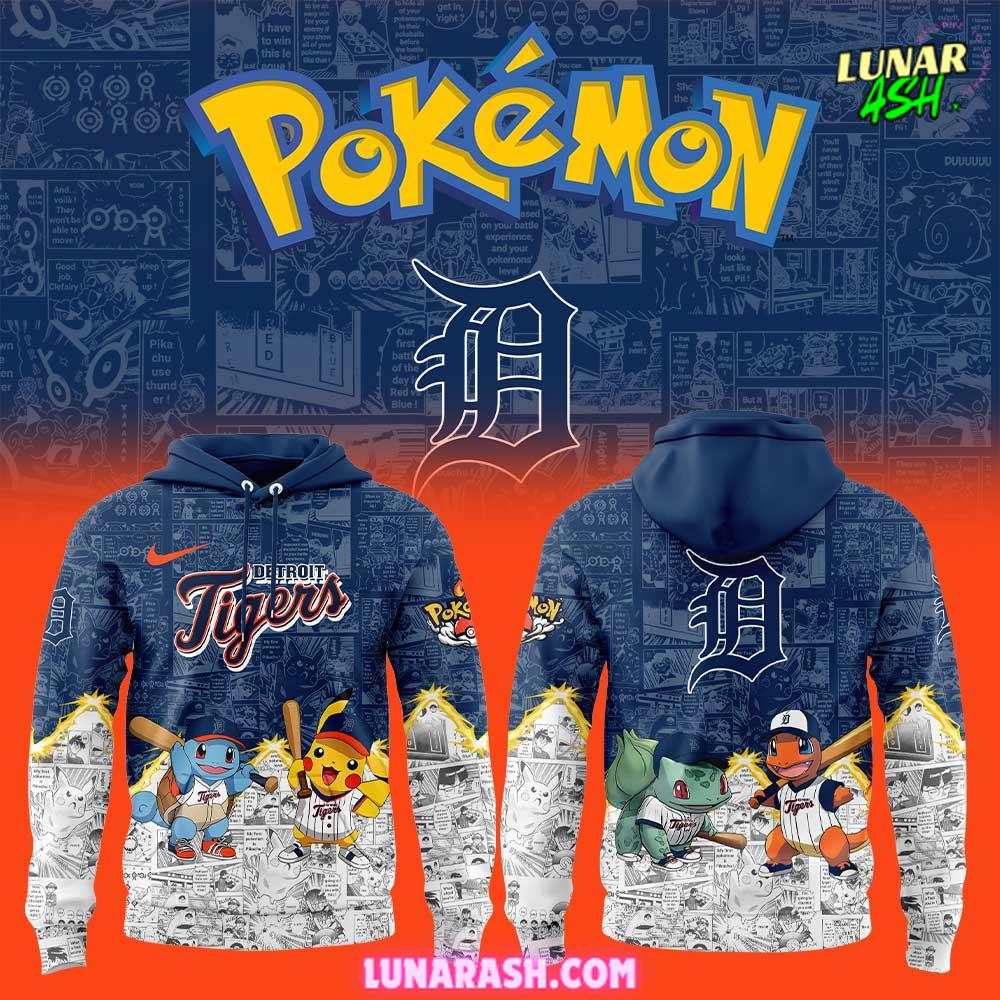 Detroit Tigers x Pokémon Night Special Hoodie Detroit Tigers x Pokémon Night Special Hoodie
