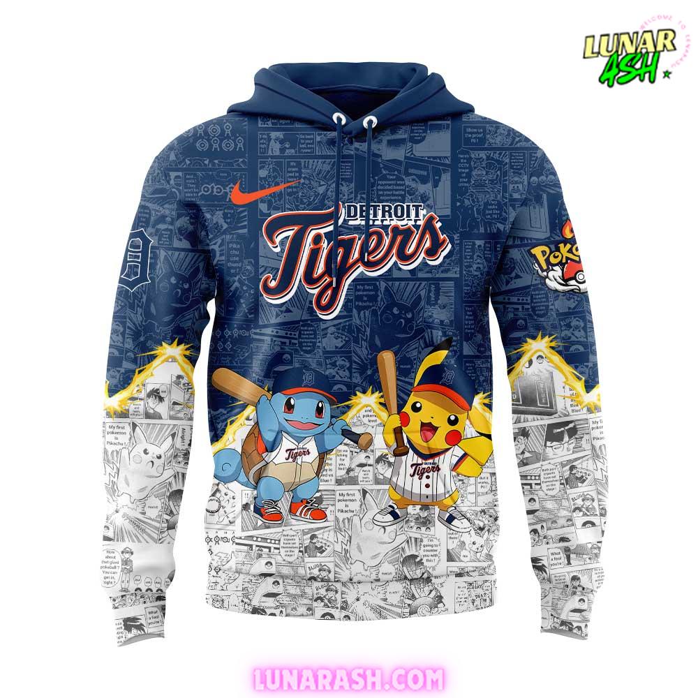 Detroit Tigers x Pokémon Night Special Hoodie Detroit Tigers x Pokémon Night Special Hoodie