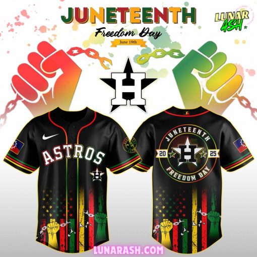 Houston Astros Juneteenth Freedom Day 2025 Commemorative Baseball Jersey
