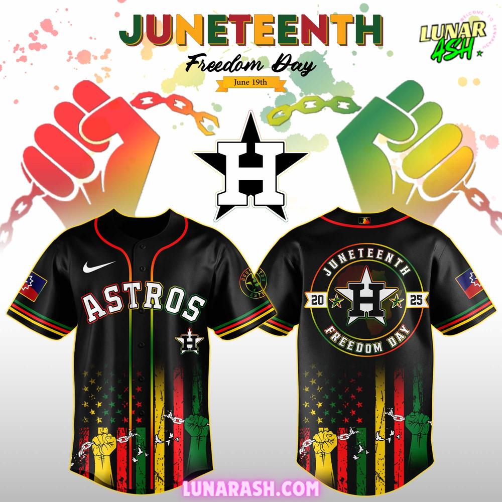 Houston Astros Juneteenth Freedom Day 2025 Commemorative Baseball Jersey Houston Astros Juneteenth Freedom Day 2025 Commemorative Baseball Jersey