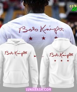 Indiana Hoosiers BOB KNIGHT 2024 White Hoodie 1