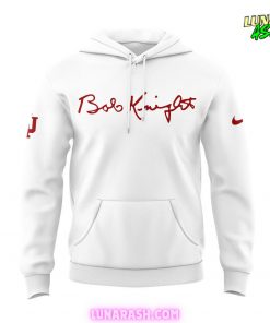 Indiana Hoosiers BOB KNIGHT 2024 White Hoodie 2