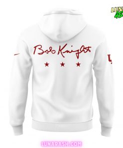 Indiana Hoosiers BOB KNIGHT 2024 White Hoodie 3