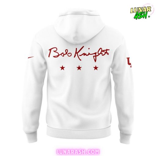 Indiana Hoosiers BOB KNIGHT 2024 White Hoodie