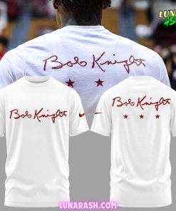 Indiana Hoosiers BOB KNIGHT 2024 White T-Shirt