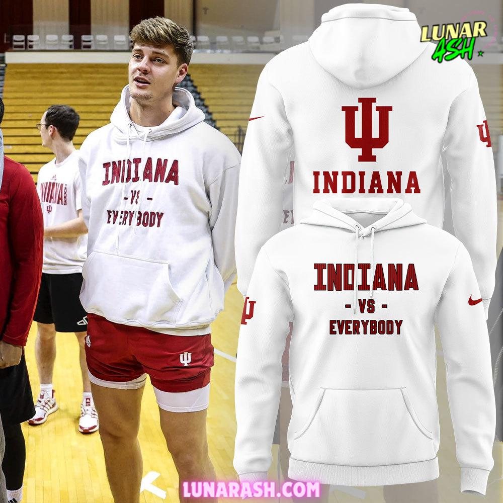 Indiana Hoosiers VS Everybody Special White Hoodie Indiana Hoosiers VS Everybody Special White Hoodie