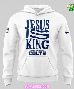Indianapolis Colts Jesus Is King 2024 White Hoodie