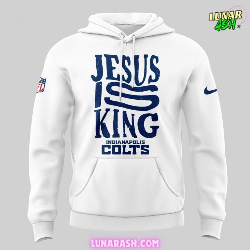 Indianapolis Colts Jesus Is King 2024 White Hoodie