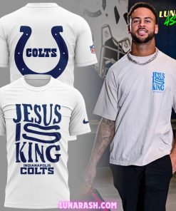 Indianapolis Colts Jesus Is King 2024 White T Shirt 1