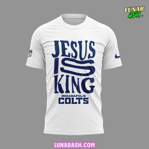Indianapolis Colts Jesus Is King 2024 White T-Shirt
