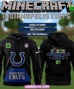 Indianapolis Colts NFL Minecraft Game Limited Edition Hoodie