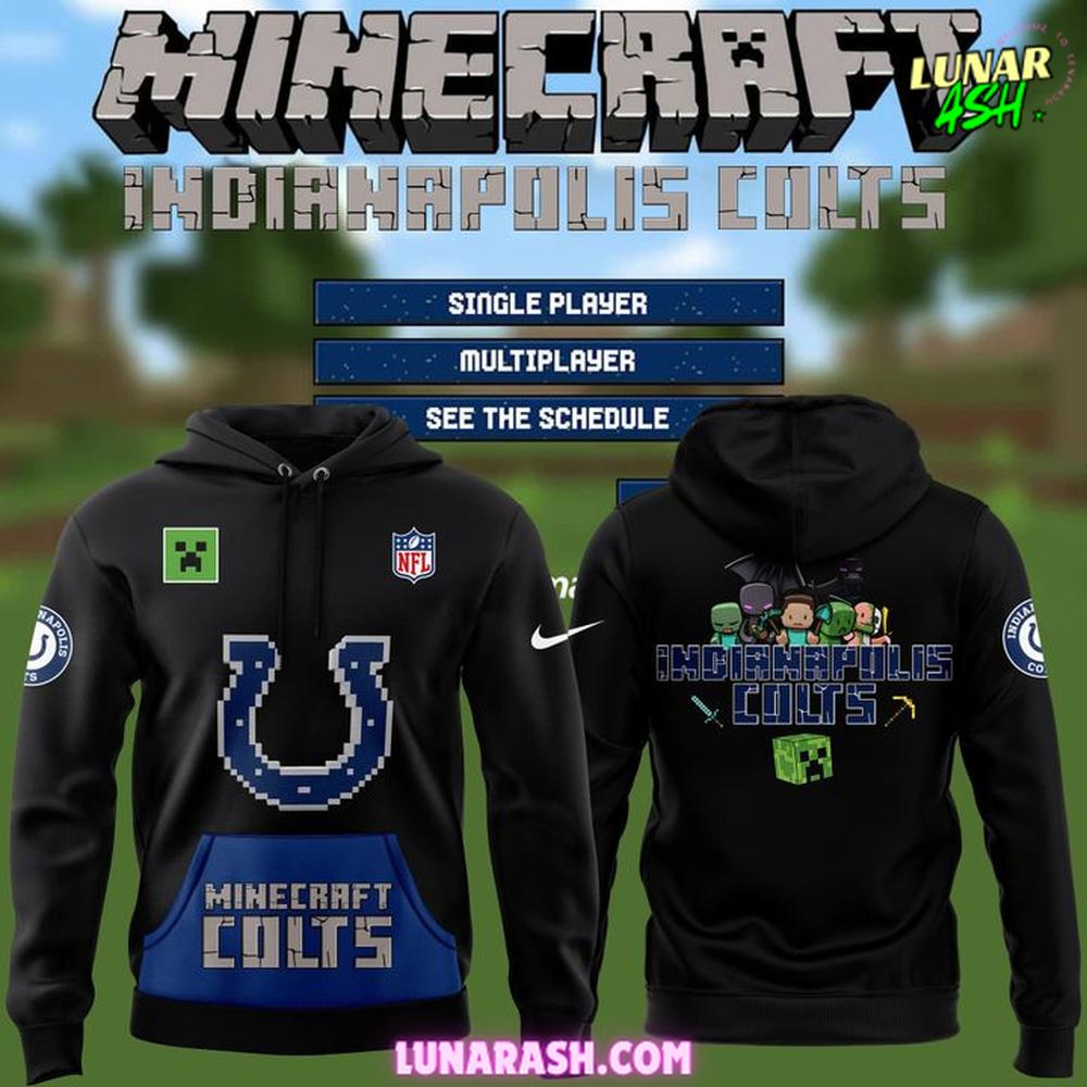 Indianapolis Colts NFL Minecraft Game Limited Edition Hoodie Indianapolis Colts NFL Minecraft Game Limited Edition Hoodie