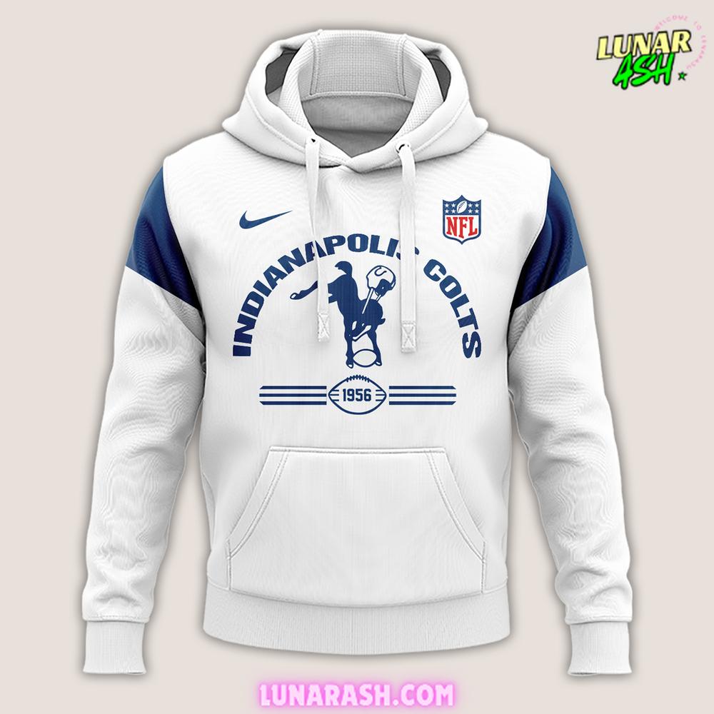 Indianapolis Colts NFL Throwback 2024 White Hoodie Indianapolis Colts NFL Throwback 2024 White Hoodie